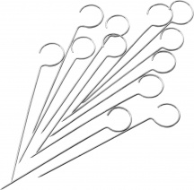 Pedrini 178 Spiedini Acciaio Inox Barbecue set da 12 pezzi Lunghezza 10 cm mod.
