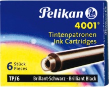 Pelikan 301218 Tp6 ricaricatore di Penna Nero 6 pezzi