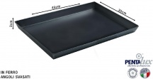Pentalux 70026 Teglia Forno Rettangolare in Ferro Blu Svasata 45 x 35 cm