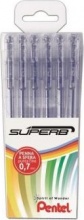 Pentel 100809 Penna a Sfera Superb 6 Pezzi Larghezza Linea 0.7 mm colore Blu