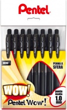 Pentel 0X13007 Penna a sfera scatola da 8 pezzi colore Nero