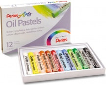 Pentel 100524 PHN-12 pastello Pastello a olio Multicolore 12 pz