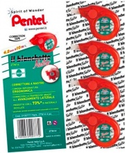 Pentel 100819 Nastro di correzione Rosso 10 m