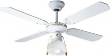 Perenz 7064 B Ventilatore Soffitto Luce 4 Pale Lampadario � 105 cm