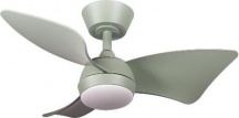 Perenz 7159SV IR Ventilatore da Soffitto con Luce Lampadario 3 Pale 77 cm Salvia