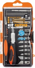P.G. M.8790 Kit di Taglio con 2 Impugnature 1 Cacciavite 1 Pinza 14 Lame