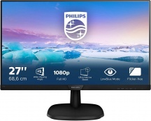 Philips 273V7QJAB00 Monitor PC 27 Pollici Full HD Monitor HDMI 250 cdm²