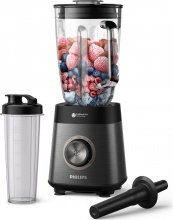 Philips HR304100 Frullatore con Bicchiere 2 Litri 1200 Watt Tritaghiaccio Nero