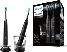 Philips HX991454 Coppia Spazzolini Elettrici Sonici Ricaricabili con App Nero