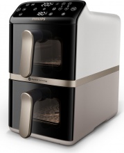 Philips NA46280 Friggitrice ad Aria Doppio Cestello 10 Litri 2750 W  Serie 4000