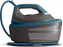 Philips PSG200180 Ferro da Stiro con Caldaia 2400 W Piastra Ceramica BluGrigio