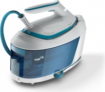 Philips PSG602220 Ferro da Stiro con Caldaia a Vapore 2400W 1,8 lt BluBianco