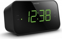 Philips TAR330612 Orologio Sveglia Digitale LED con Radio Funzione Snooze Nero