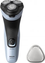Philips X303300 Rasoio Elettrico 3 Testine Nero Blu Shaver 3000X Series X300300