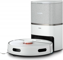 Philips XU311002 Robot Aspirapolvere con Sacco 0.35L con Stazione GrigioBianco