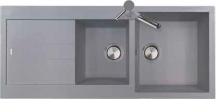 Plados AM11620UG72 Lavello Cucina Incasso 2 Vasche Gocciolatoio 116 cm Elegance