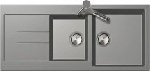 Plados AM11620UM45 Lavello Cucina Incasso 2 Vasche Gocciolatoio 116 cm Beige