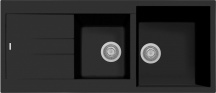 Plados AM11620 NS N6 Lavello Cucina 2 Vasche Incasso Gocciolatoio 116 cm Black NSN6 - AM11620
