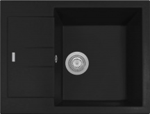 Plados AM6510 UG70 Lavello Cucina 1 Vasca Gocciolatoio 65 cm Black Matt UG70 AM6510 Elegance