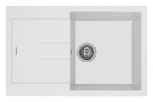Plados AM7810 - UG98 Lavello Cucina 1 Vasca Gocciolatoio 78 cm Microultragranit Bianco AM7810