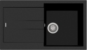 Plados AM8610UM44 Lavello Cucina Incasso 1 Vasca Gocciolatoio 86cm Nero Elegance