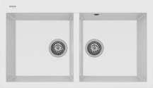 Plados AM8620 UG98 Lavello Cucina 2 Vasche 86 cm Ultragranit Bianco UG98 - AM8620 Elegance