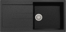Plados AM9910UM44 Lavello Cucina Incasso 1 Vasca gocciolatoio L 99 cm Nero
