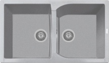 Plados CX0862UM41 Lavello Cucina Incasso 2 Vasche 86 cm Alluminio Corax
