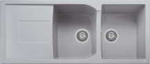 Plados CX1162UM41 Lavello Cucina Incasso 2 Vasche Gocciolatoio 116 cm Alluminio