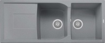 Plados CX1162UM42 Lavello Cucina Incasso 2 Vasche Gocciolatoio 116 cm Titanio