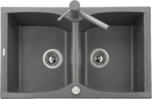 Plados CX792UG72 Lavello Cucina Incasso 2 Vasche 79 cm Marrone Corax