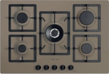 Plados FLAT75 UG70 Piano Cottura 5 Fuochi 75 cm Incasso a Gas Black Matt UG70 - FLAT75