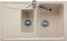 Plados HR0791UG94 Lavello Cucina Incasso 1 Vasca e 12 Gocciolatoio 79 cm Avena