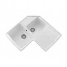 Plados HRA832 UG98 Lavello Cucina  1 Vasca e 12 Angolare 84cm Ultragranit Bianco