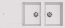 Plados NF11620 UG98 Lavello Cucina 2 Vasche 116 cm Ultragranit Bianco UG98 - NF11620 Infinity