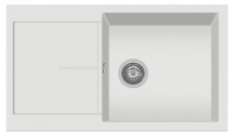 Plados NF8610 - NSN1 Lavello Cucina 1 Vasca Gocciolatoio 86 cm Nanostone Bianco NS N1 NF8610