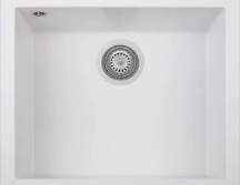 Plados ON5610ST Lavello Cucina 1 Vasca Sottotop 56 cm microUltragranit Bianco