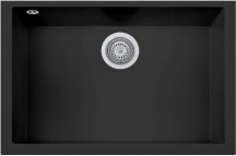 Plados ON6910ST NS N6 Lavello Cucina 1 Vasca SottoTop 69cm Nanostone Deep Black ON6910ST One