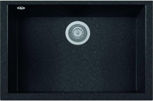 Plados ON6910ST UM44 Lavello Cucina 1 Vasca SottoTop 69 cm Ultrametal Nero UM44 - ON6910ST One