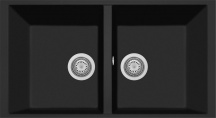 Plados ON7920ST UG70 Lavello cucina 2 Vasche Incasso Sottotop 79 cm Black Matt UG70 ON7920ST