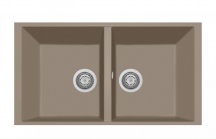 Plados ON7920ST UG 72 Lavello Cucina 2 Vasche 75,5 cm Microultragranit Tartufo ON7920ST