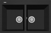 Plados ON7920 UG70 Lavello Cucina 2 Vasche Incasso 79 cm Black Matt UG70 - ON7920 Serie One