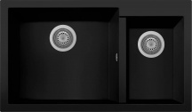 Plados ON8620 NS N6 Lavello Cucina 2 Vasche da Incasso 86 cm Nanostone Deep Black NSN6 ON8620