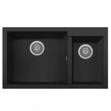 Plados ON8620 UG70 Lavello Cucina  1 Vasca e 12 Incasso 86 cm Nero Matt