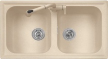 Plados PL0862UG56 Lavello Cucina Incasso 2 Vasche 86 cm Jasmine UG56 Atlantic PL0862
