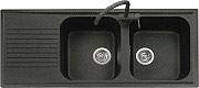 Plados PL1162UG70 Lavello Cucina Incasso 2 Vasche Gocciolatoio 116 cm Nero 70 PL1162 UG70