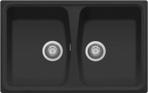 Plados SP0792UG70 Lavello Cucina Incasso 2 Vasche 79 cm Ultragranit Nero Matt UG70 SP0792