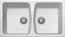Plados SP0862 UG98 Lavello Cucina 2 Vasche da Incasso 86 cm Bianco UG98 - SP0862