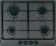 Plados STAR60 UG70 Piano Cottura 4 Fuochi Nero a Gas Incasso 58 cm Ultragranit UG70 STAR60
