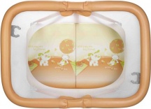 Plebani 041 03 Box per Bambini 6M-15 Kg Recinto Neonato Pieghevole Arancio - Pratico